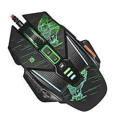 Ігрова провідна миша Defender sTarx GM-390L з RGB підсвічуванням (7200dpi) 8 кнопок (Чорна)