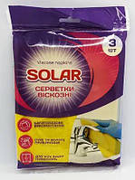Серветки універсальні віскозні 3шт/уп Solar