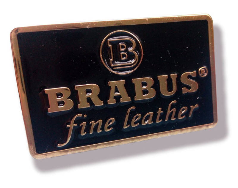 Шильдик Brabus fine leather в сидіння (бронза)