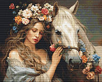 B620 Фея квітів. Luca-S. Набір для вишивки хрестиком на Aida 16, 44х35 см.
