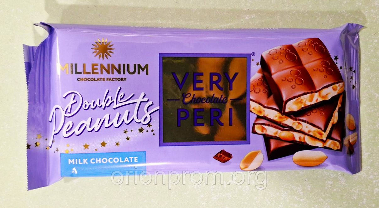Шоколад Millennium Very Peri с арахисом молочный 105 г - фото 1 - id-p2100427679