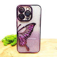 Чохол USAMS Butterfly case Iphone 15 Pro Dark Purple