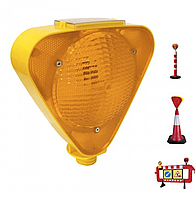 Аварійні сигнальні ліхтарі на сонячних батареях ДФ02Е - для дорожніх робіт - жовті