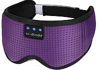 Маска для сна с наушниками Bluetooth LC-dolida Фиолетовая Регулируемая