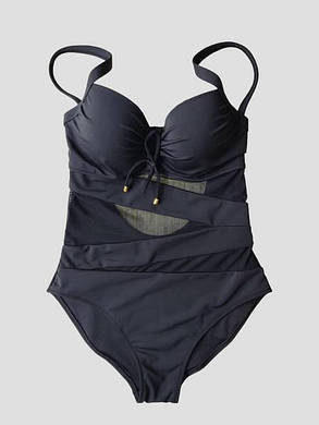 Купальник 2025 слитный Fuba 1717-1 Вилена черный(В НАЛИЧИИ ТОЛЬКО 48 50 52 54 56 УКР р-ры), фото 3