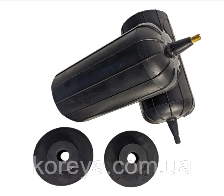 Пневмоподушки в задні пружини 95 165 торцевий нипель + 2 проставки, фото 1