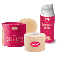 Набір Для Тейпування Грудей від CureTape®, BoobTape No.1 + 2 Накладки + BoobTape Remover Спрей, АКЦІЯ