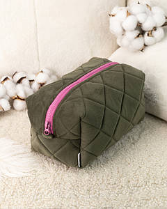 Косметичка велюрова Хакі