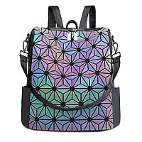 Яркий прямоугольный женский рюкзак сумка для города Хамелеон Hexagon Бао Бао