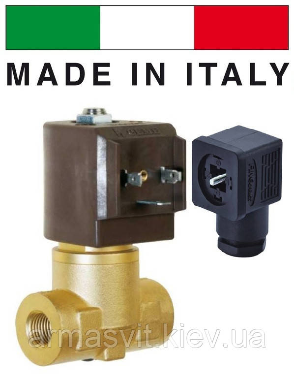 Электромагн. клапан CEME (Італія) 8324, НЗ, 1/2", 140C, 220В нормально закритий для води, повітря
