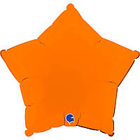 Фольгована кулька зірка Matte Orange 18" Grabo