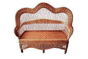 Диван з лози кавовий