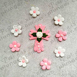 Цукрове прикраса для кондитерських виробів "Льонок і хрестик" 4