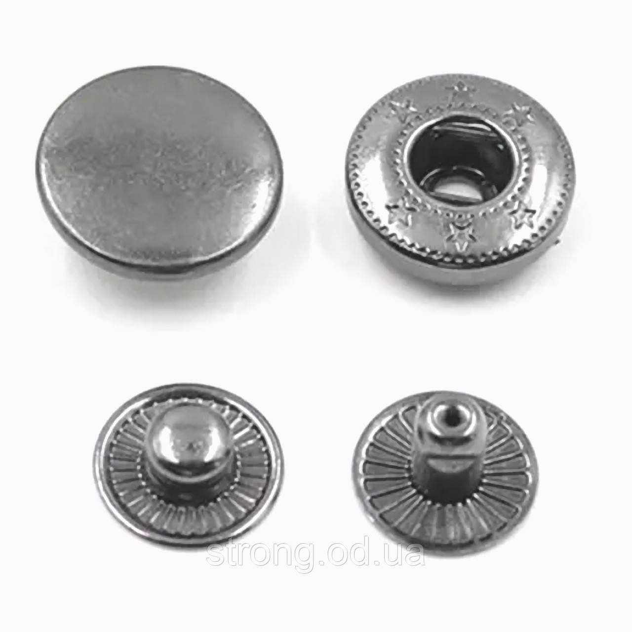 Кнопка Альфа 12,5 мм Темний Нікель Нержавійка No54 (720 шт.)