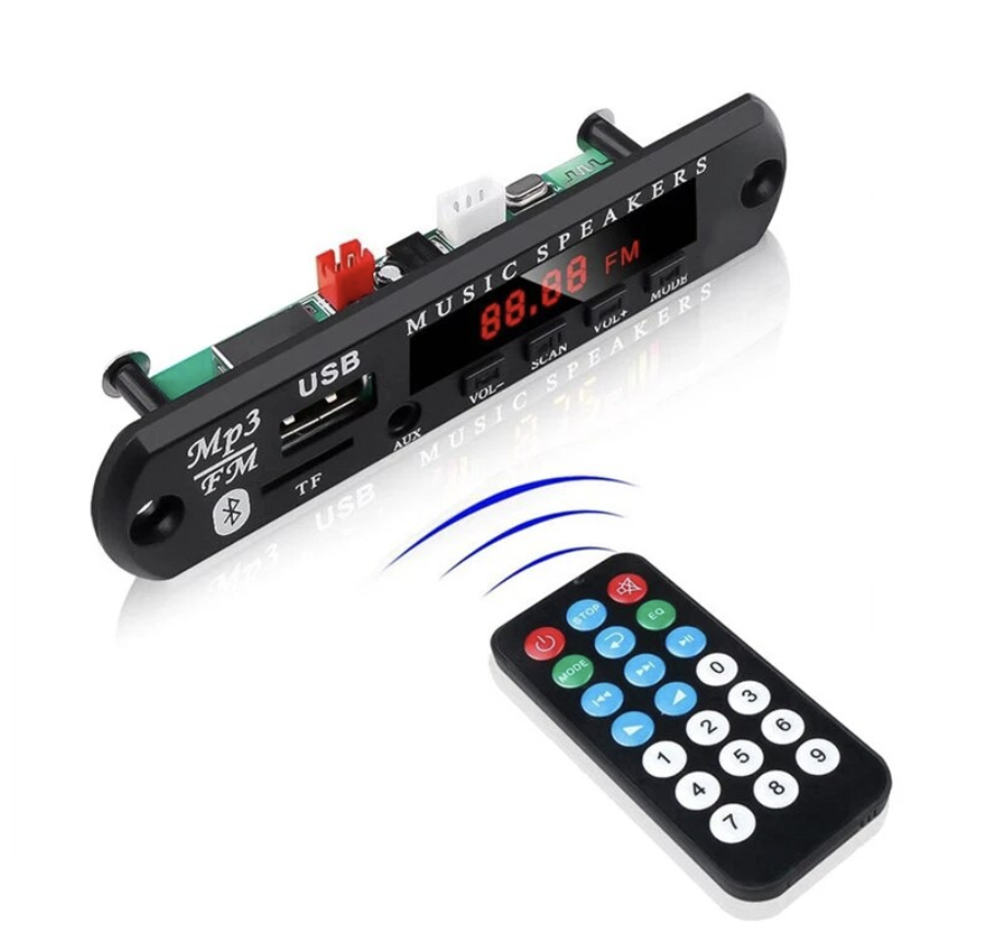 Авто MP3-FM модуль плеєр 5V и 12V, USB, TF, microSD, AUX, FM