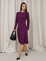 Фиолетовое платье классического силуэта, размер S