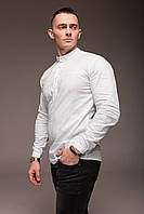 Мужская белая рубашка "Style" воротник стойка L