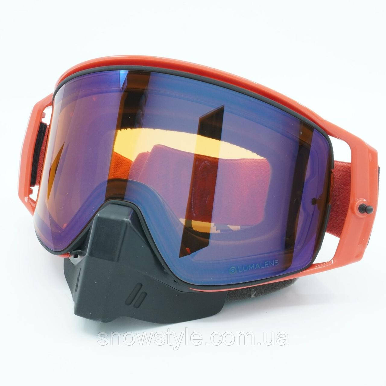 Окуляри маска Dragon Alliance NFX2 Snowmobile Factory 2 линзы Lumalens Flash Blue / Dark Smoke