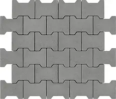 Тротуарна плитка подвійна «Т» 80 без фаски сірий