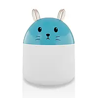 Детский увлажнитель воздуха 2 в 1 с подсветкой в виде Кролика Humidifiers Диффузор для дома с USB Голубой