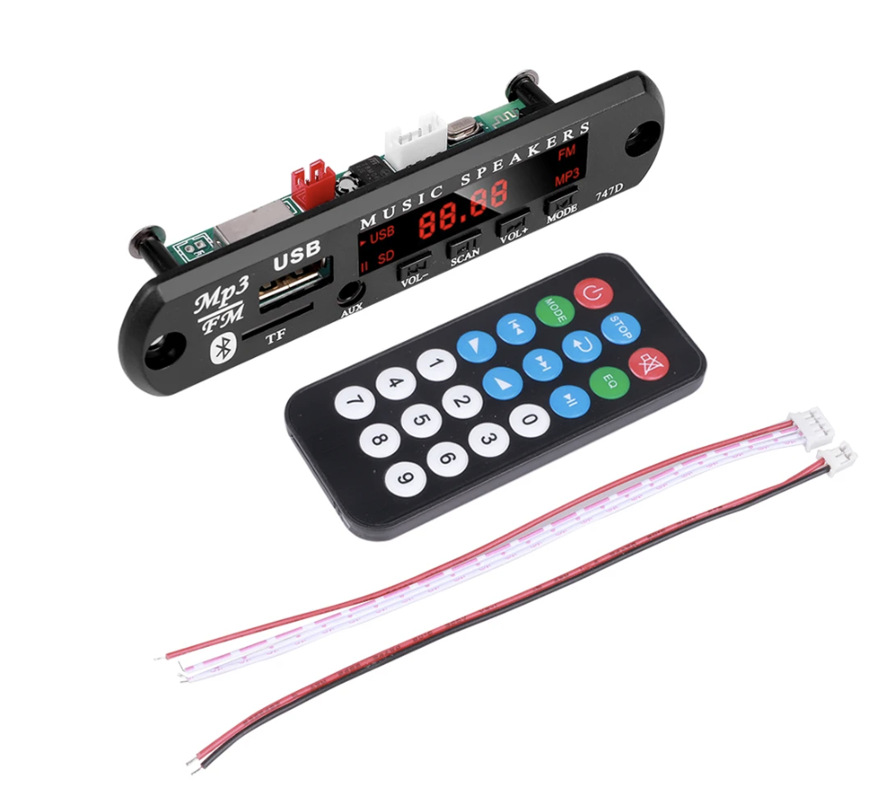 Декодер Bluetooth Mp3 5-15V USB/micro SD/FM/AUX модуль МП3 Радіо Плеєр, фото 1