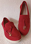 Жіночі лофери Loro piana, замшеві туфлі лоро піана мокасини, фото 8