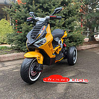 Електромобіль скутер триколісний дитячий мопед M 5744EL-6, жовтий