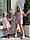В'язана рожева туніка під горло з візерунком ромб для дівчаток р 110-158, фото 2