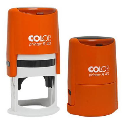 Оснастка для печатки 40 мм помаранч. неон автоматична, Colop printer R 40, фото 2