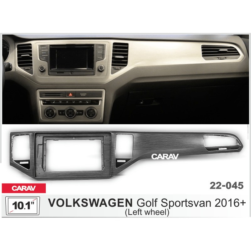 Перехідна рамка серії Carav 22-045 для Volkswagen Golf Sportsvan 2016+ 10 дюймів