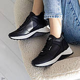 Жіночі шкіряні кросівки черевики чорні Демісезонні весняні осінні з натуральної шкіри Розмір 36 37 39 40 41, фото 2