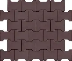 Тротуарна плитка подвійна «Т» 80 без фаски венге