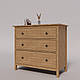Комод "Хамес" з натурального дерева ясен на три шухляди, фото 3
