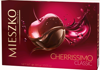 Шоколадні цукерки Mieszko Cherrissimo Classic вишня в лікері 285г