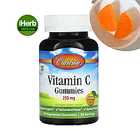 Carlson, Втамін С, натуральний смак апельсина, 125 мг, 60 желейок