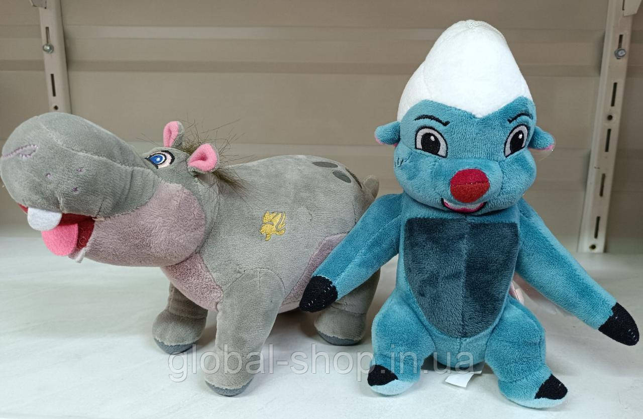 М'яка іграшка Бегемот Бегемот Бешті та Медоїд Банга, з мультфільму Хранитель Лев, 16 см