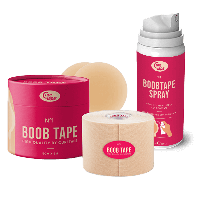 BoobTape No.1 від CureTape® Для Тейпування Грудей (Бубтейп від Кюртейп) + Силікононові Вкладки в Комплекті