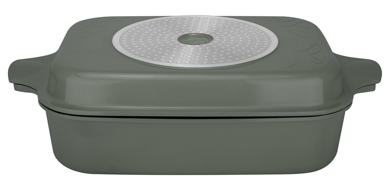 Гусятниця Ringel Zitrone Olive з кришкою сковородою-гриль 6+3 л (RG-2108-34 BL)