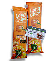 Чіпси Long Chips з паприкою, 75г