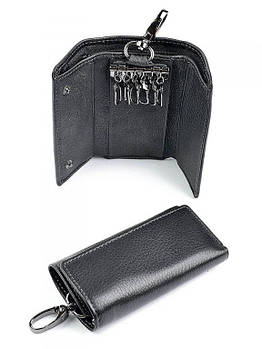 Ключниця із м'якої натуральної шкіри 205A Black.Купити чоловічі гаманці оптом и в розницу в Украине.
