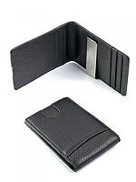 Чоловиче шкир'яне портмоне 4411 Black.Купити чоловічі гаманці гуртом і в роздріб в Україні., фото 3