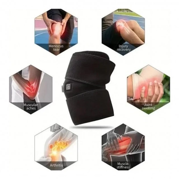 Наколінники самонагрівальні 2 шт., турмаліновий наколінник нагрівальний, компресійний фіксатор на коліно