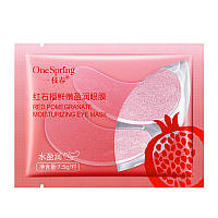 Гидрогелевые патчи для кожи вокруг глаз One Spring Red Pomegranate Moisturizing Eye Mask с экстрактом граната