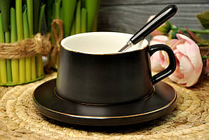 Чашка з блюдцем "Elegance", 220 ml