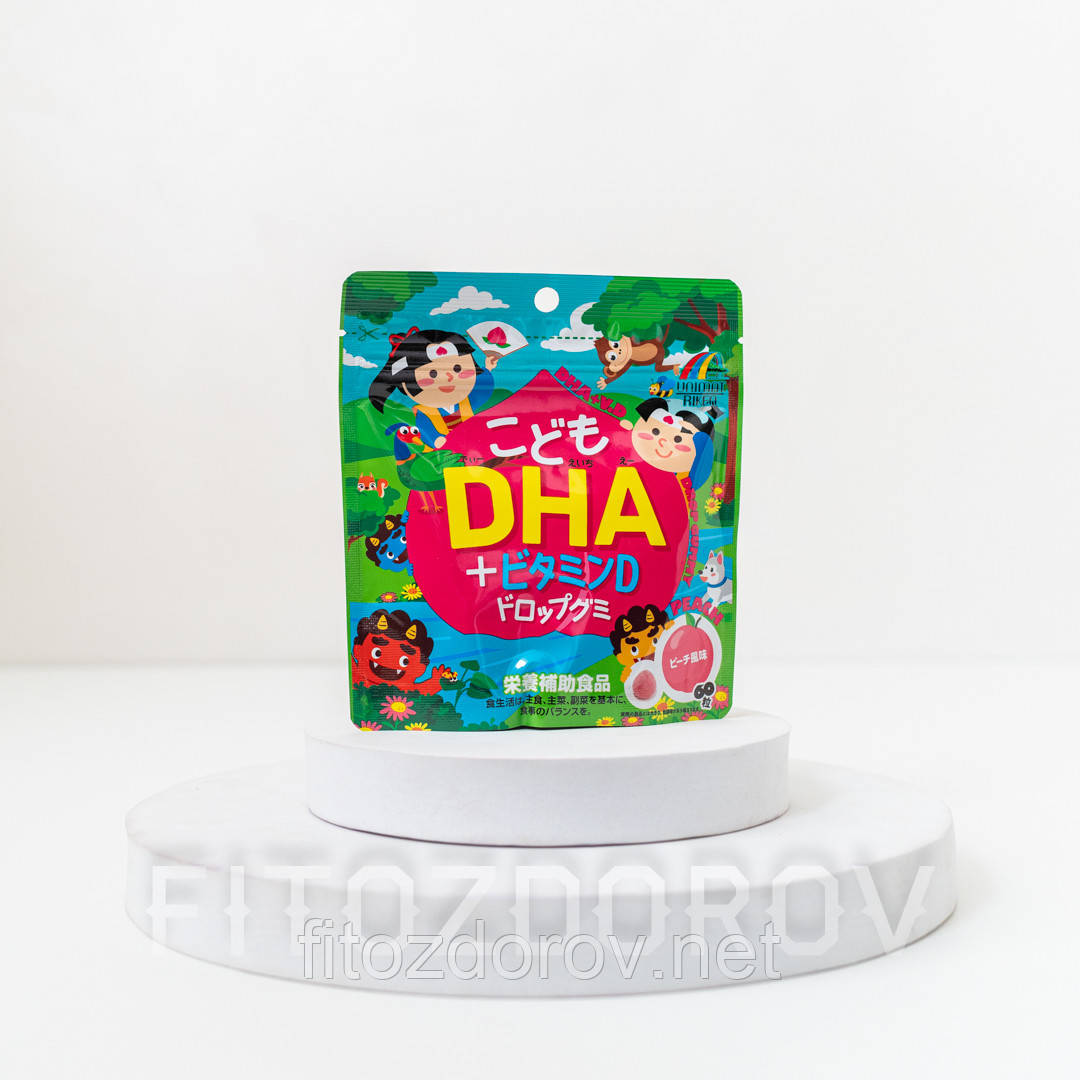 Риб'ячий жир для дітей зі смаком персика (DHA & EPA) Unimat Riken