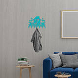 Ключниця настінна металічна 27*18см на 7 гачків Home sweet home, фото 3