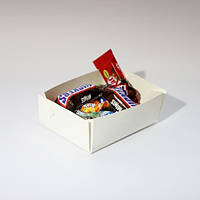 Коробка для еды 130 х 100 х 50 мм, крышка+дно, белого цвета
