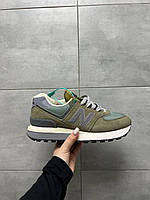 Чоловічі кросівки New Balance stone island, кеди Нью Беленс хакі. Чоловіче взуття