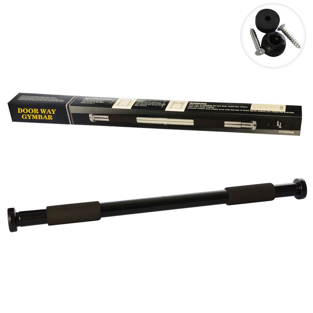 Тренажер метал.,турник д/дверн.прона, 63/100 см, ф-омів насадки, у кор-ці,65,5х5х5 см NoMS 0593-3 (20), фото 1