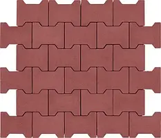 Тротуарна плитка подвійна «Т» 80 без фаски вишня